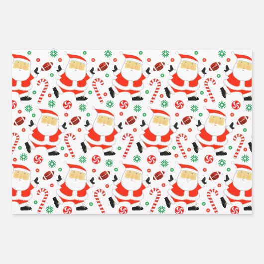 Football kerstcadeaupapier inpakpapier vel (Voorkant 3)