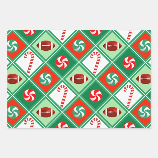 Football kerstcadeaupapier inpakpapier vel (Voorkant 2)