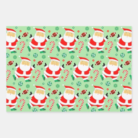 Football kerstcadeaupapier inpakpapier vel (Voorkant)