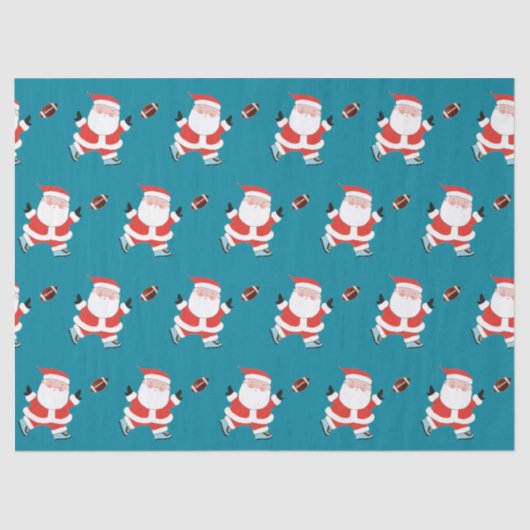 Football kerstcadeaupapier tissuepapier (Voorkant)