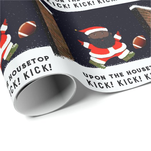 Football kerstfeestdag cadeau cadeaupapier (Rol Hoek)