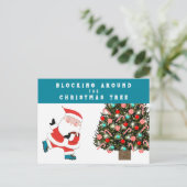 Football kerstfeestdag feestdagenkaart (Staand voorkant)