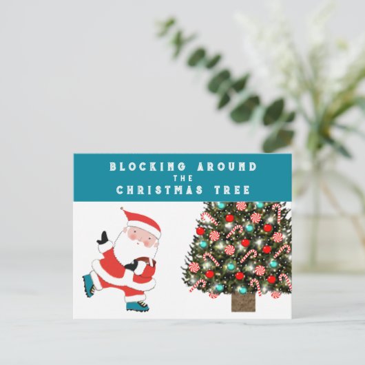 Football kerstfeestdag feestdagenkaart (Staand voorkant)