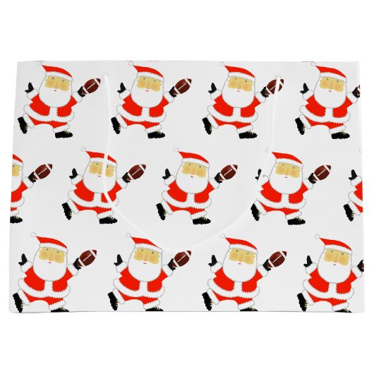 Football kerstfeestdag groot cadeauzakje (Voorkant)