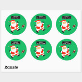 Football kerstfeestdag ronde sticker (Vel)