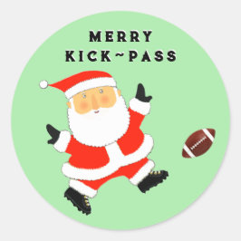 Football kerstfeestdag ronde sticker