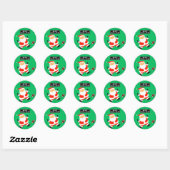 Football kerstfeestdag ronde sticker (Vel)