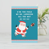 Football kerstfeestkaarten feestdagenkaart (Staand voorkant)