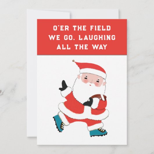 Football kerstfeestkaarten feestdagenkaart (Voorkant)