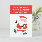 Football kerstfeestkaarten feestdagenkaart (Staand voorkant)