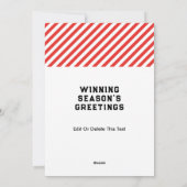 Football kerstfeestkaarten feestdagenkaart (Achterkant)