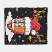 Football kerstlampjes met kerstlampje fleece deken (Voorkant (Horizontaal))