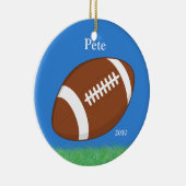 Football kerstversiering keramisch ornament (Rechts)
