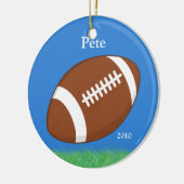 Football kerstversiering keramisch ornament (Links)