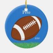 Football kerstversiering keramisch ornament (Achterkant)