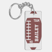 Football Keychain Sports Athletics Team Number (Voorkant Links)