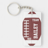 Football Keychain Sports Athletics Team Number (Voorkant)