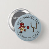 Football Kick Heart Ronde Button 5,7 Cm (Voorkant /achterkant)