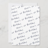 Football Kick Off Boy 1e Verjaardag Kaart (Achterkant)