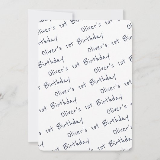 Football Kick Off Boy 1e Verjaardag Kaart (Achterkant)