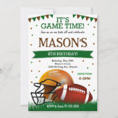 Football Kick Off Verjaardagsuitnodiging Kaart (Voorkant)