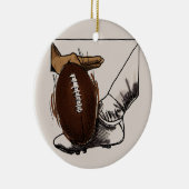 Football Kick T-shirts en cadeautjes Keramisch Ornament (Rechts)