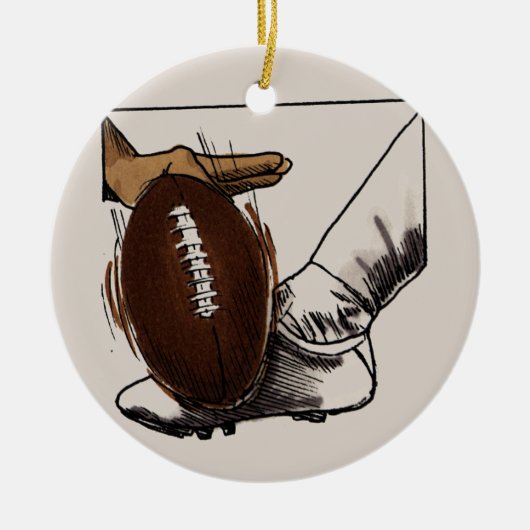 Football Kick T-shirts en cadeautjes Keramisch Ornament (Voorkant)