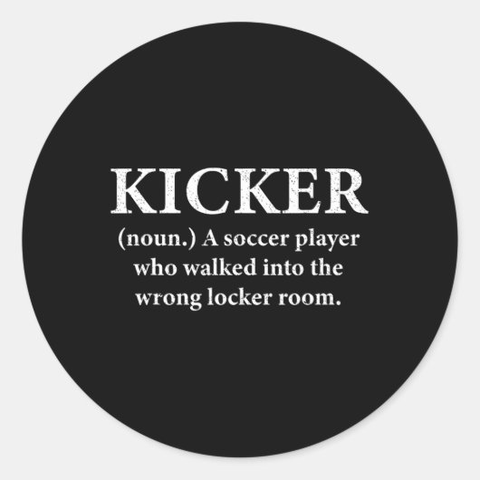 Football Kicker Definition Football Ronde Sticker (Voorkant)