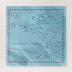 Football Kicker Sluit de Stippen aan Legpuzzel