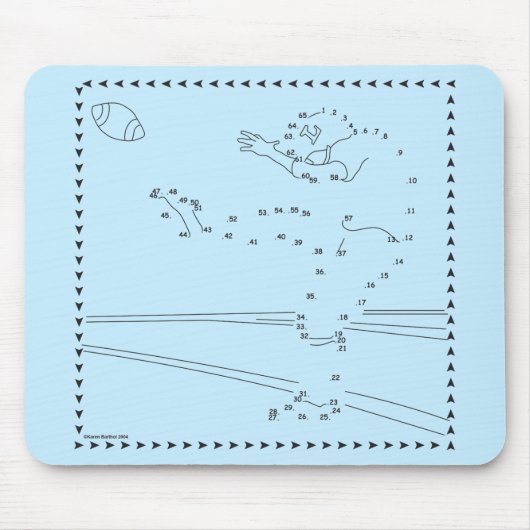 Football Kicker Sluit de Stippen aan Muismat (Voorkant)