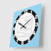 Football Kicker Sluit de Stippen aan Vierkante Klok (Hoek)