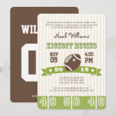 FOOTBALL KICKOFF OM HET EVEN WELKE LEEFTIJD BIRTHD KAART (Voorkant / Achterkant)