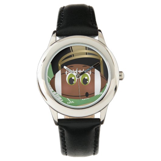 Football Kind Stainless Steel Watch Horloge (Voorkant)