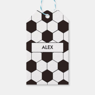 Football Kinder Voetbal Verjaardagspatroon Voetbal Cadeaulabel