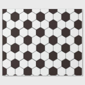 Football Kinder Voetbalpatroon Voetballer Verjaard Cadeaupapier (Vlak)