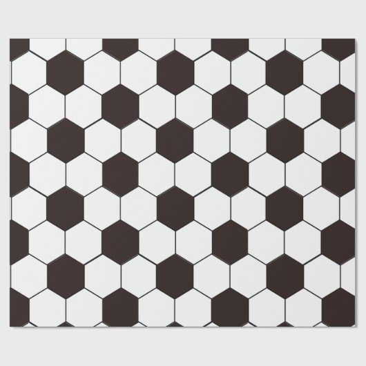 Football Kinder Voetbalpatroon Voetballer Verjaard Cadeaupapier (Vlak)