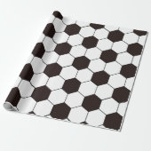 Football Kinder Voetbalpatroon Voetballer Verjaard Cadeaupapier (Uitgerold)