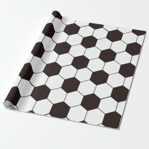 Football Kinder Voetbalpatroon Voetballer Verjaard Cadeaupapier