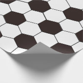 Football Kinder Voetbalpatroon Voetballer Verjaard Cadeaupapier (Hoek)