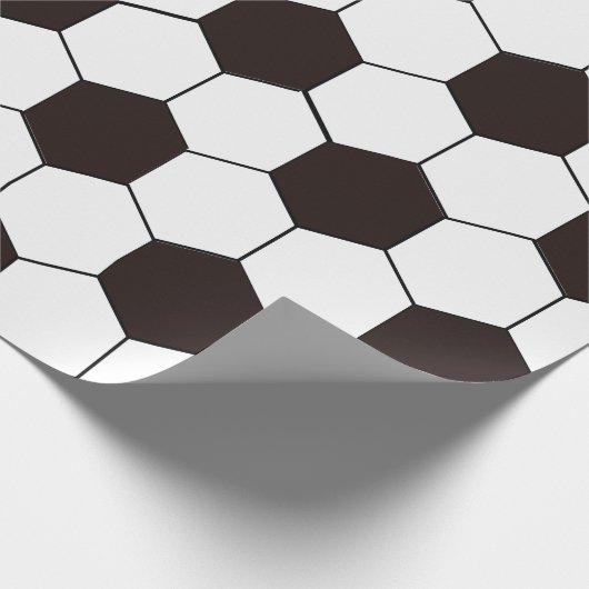 Football Kinder Voetbalpatroon Voetballer Verjaard Cadeaupapier (Hoek)