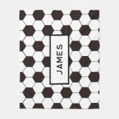 Football Kinder Voetbalpatroon Voetballer Verjaard Fleece Deken (Voorkant)