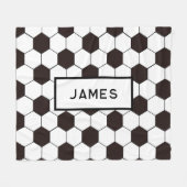 Football Kinder Voetbalpatroon Voetballer Verjaard Fleece Deken (Voorkant (Horizontaal))