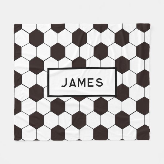 Football Kinder Voetbalpatroon Voetballer Verjaard Fleece Deken (Voorkant (Horizontaal))