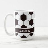 Football Kinder Voetbalpatroon Voetballer Verjaard Koffiemok (Links)