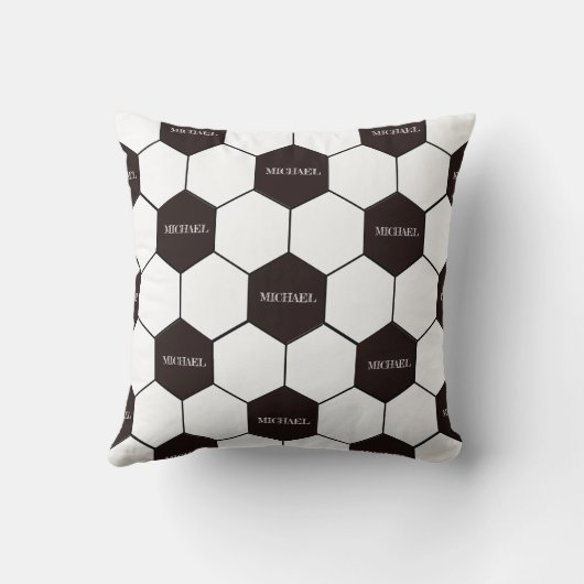 Football Kinder Voetbalpatroon Voetballer Verjaard Kussen (Achterkant)