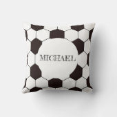 Football Kinder Voetbalpatroon Voetballer Verjaard Kussen (Achterkant)