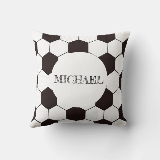 Football Kinder Voetbalpatroon Voetballer Verjaard Kussen (Achterkant)