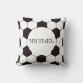 Football Kinder Voetbalpatroon Voetballer Verjaard Kussen (Voorkant)