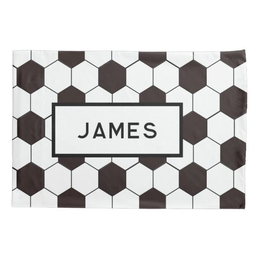 Football Kinder Voetbalpatroon Voetballer Verjaard Kussensloop (Achterkant)