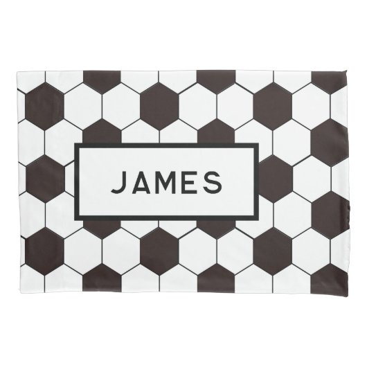 Football Kinder Voetbalpatroon Voetballer Verjaard Kussensloop (Voorkant)